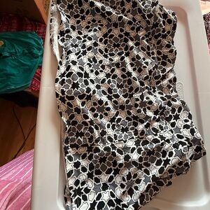 Black and White Women's Swimwear